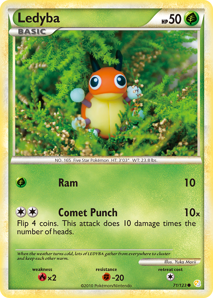 Ledyba (71/123) [HeartGold & SoulSilver: Base Set] | Devastation Store