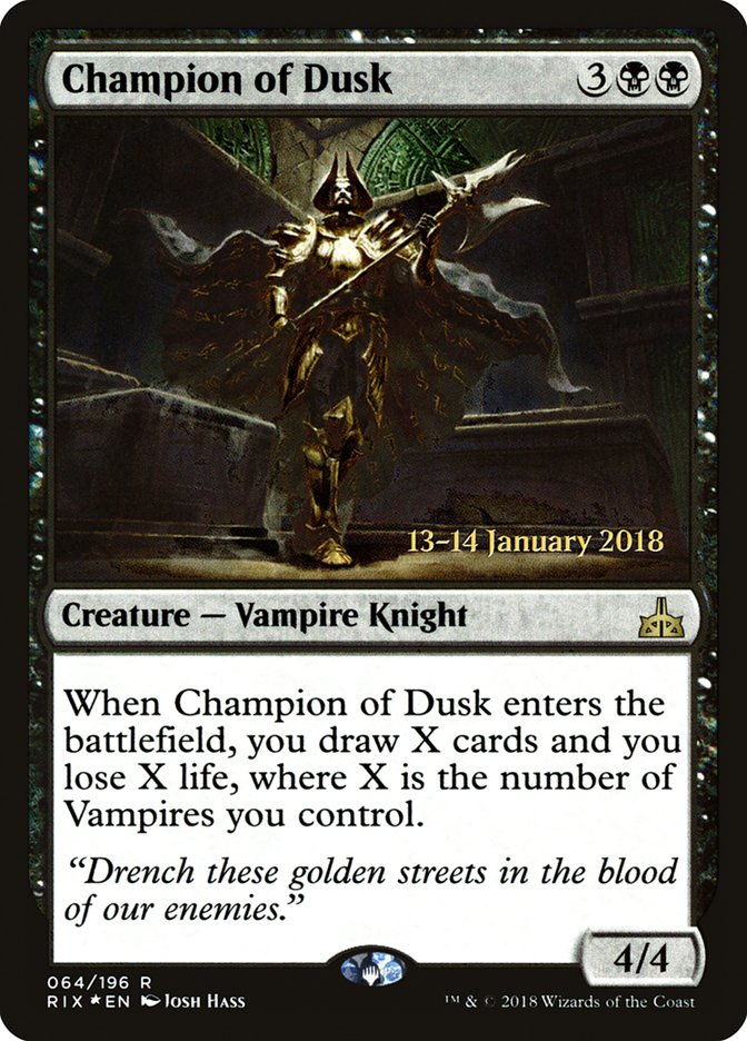 Champion of Dusk [Rivals of Ixalan Prerelease Promos] | Devastation Store