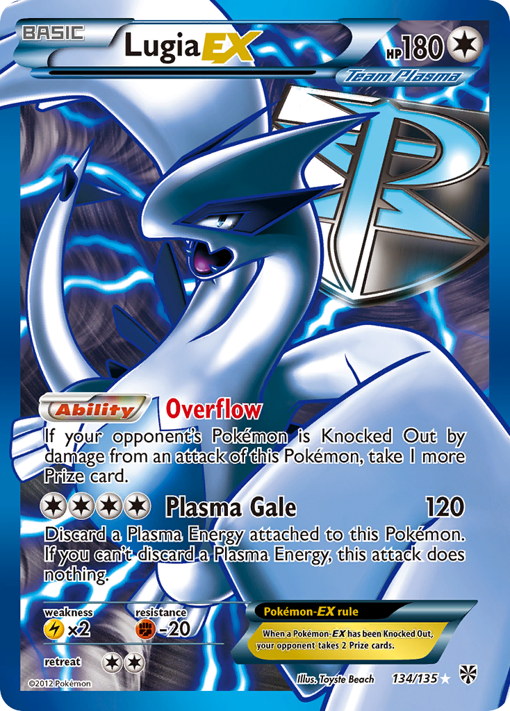 Lugia EX (134/135) [Black & White: Plasma Storm] | Devastation Store