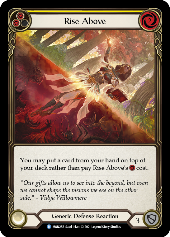 Rise Above (Yellow) (Rainbow Foil) [MON258-RF] 1st Edition Rainbow Foil - Devastation Store | Devastation Store