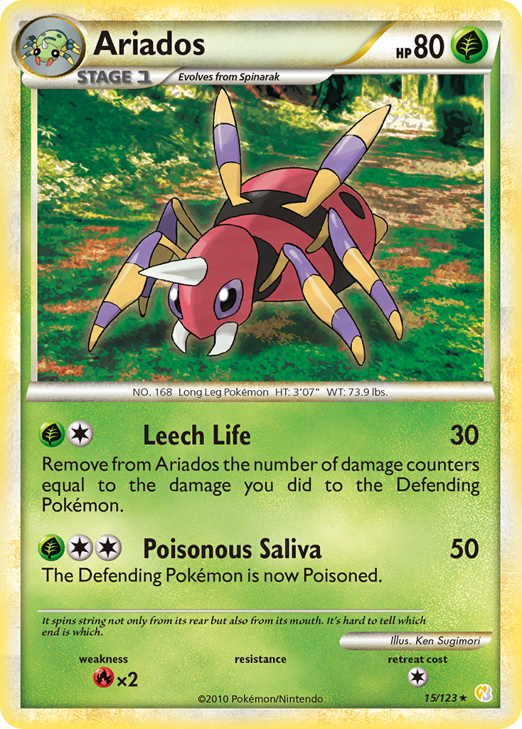 Ariados (15/123) [HeartGold & SoulSilver: Base Set] | Devastation Store