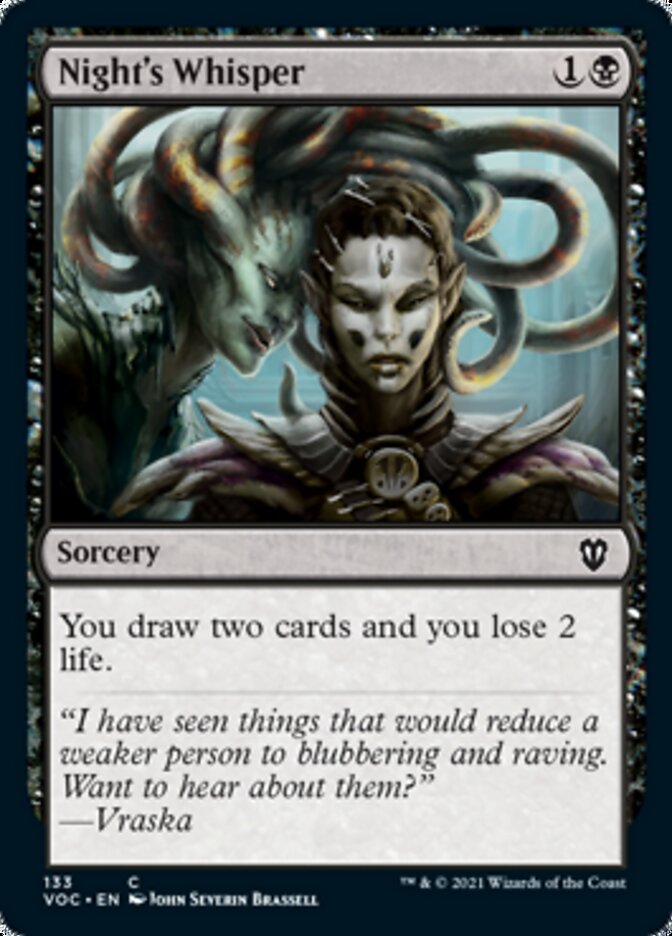 Night's Whisper [Innistrad: Crimson Vow Commander] | Devastation Store
