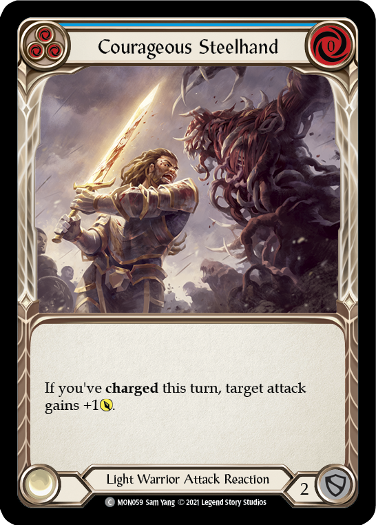 Courageous Steelhand (Blue) [MON059] 1st Edition Normal - Devastation Store | Devastation Store