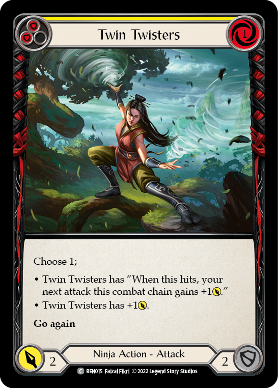 Twin Twisters (Yellow) [BEN015] (Outsiders Benji Blitz Deck) | Devastation Store
