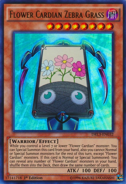 flower cardian yugioh deck Zebra Grass [DRL3-EN032] Ultra Rare Dark Tuner Catastrogue - magical energy Cards:55 Cards
