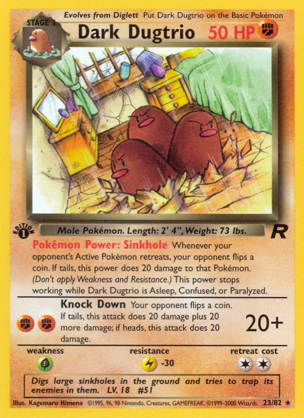 Dark Dugtrio (23/82) [Team Rocket 1st Edition] | Devastation Store