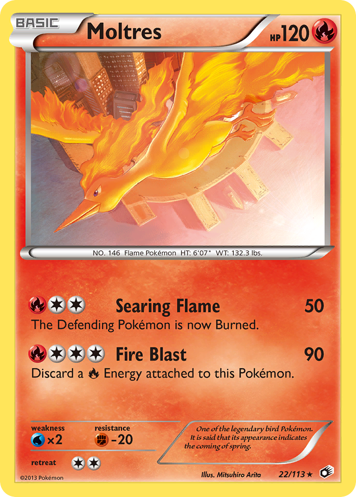 Moltres (22/113) [Black & White: Legendary Treasures] | Devastation Store