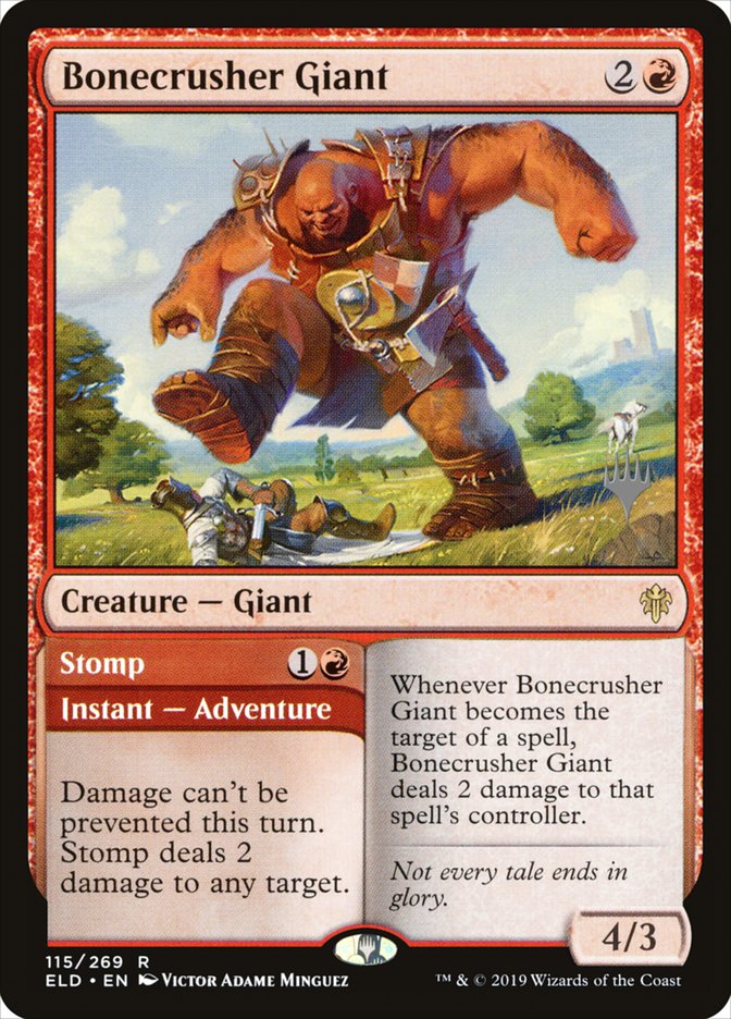 Bonecrusher Giant // Stomp (Promo Pack) [Throne of Eldraine Promos] | Devastation Store