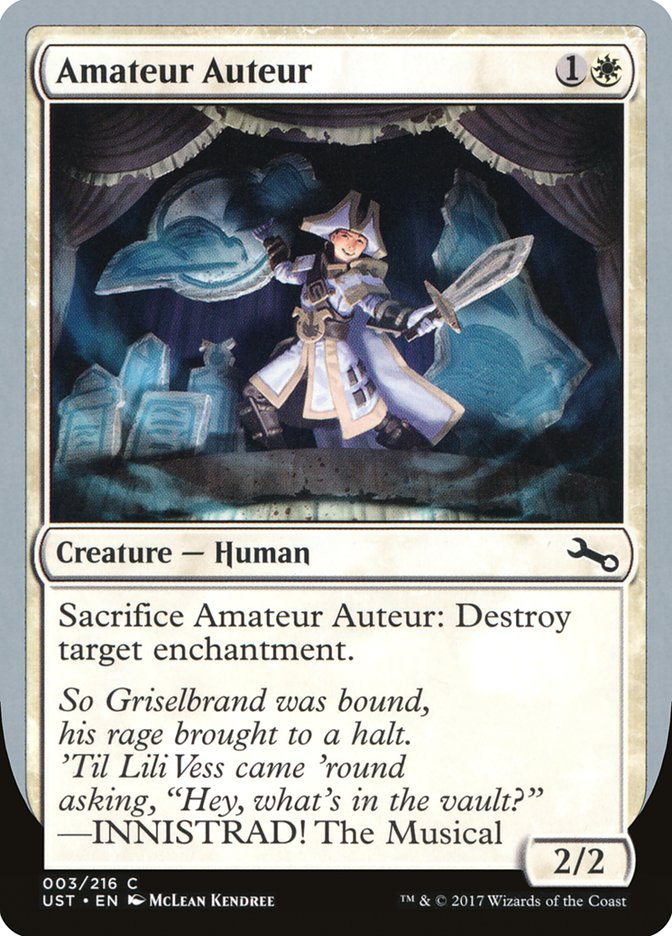 Amateur Auteur (INNISTRAD! The Musical) [Unstable] | Devastation Store