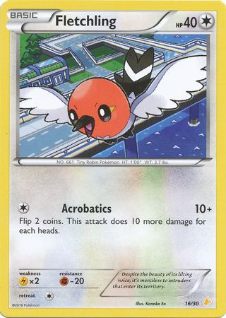 Fletchling (16/30) [XY: Trainer Kit 3 - Pikachu Libre] | Devastation Store