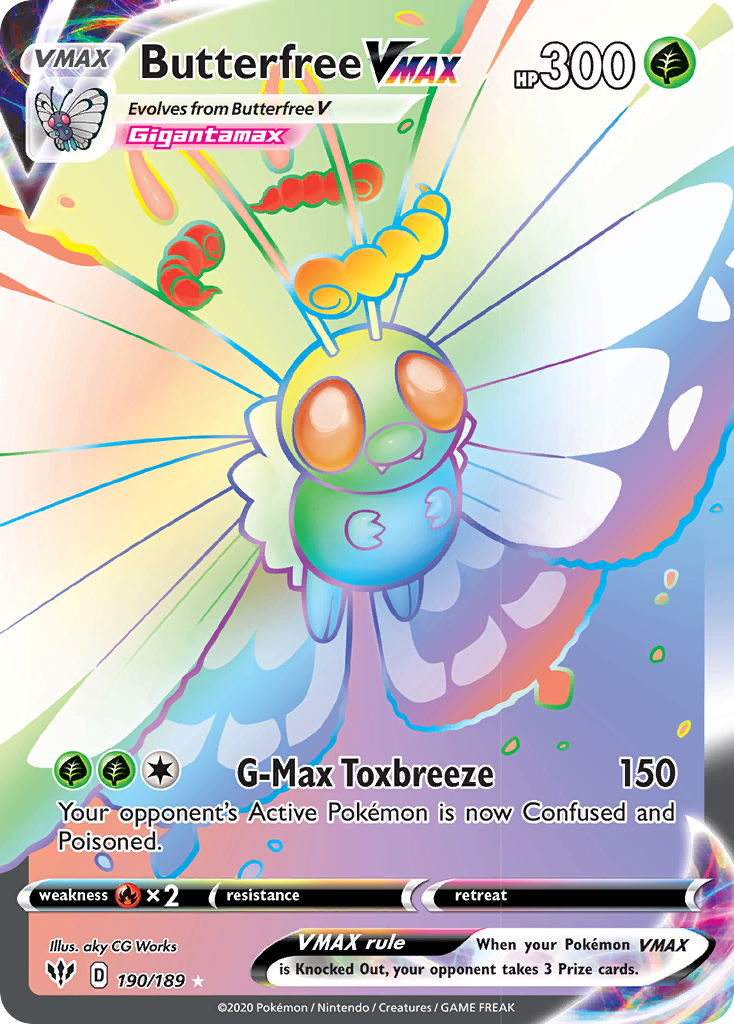 Butterfree VMAX (190/189) [Sword & Shield: Darkness Ablaze] | Devastation Store