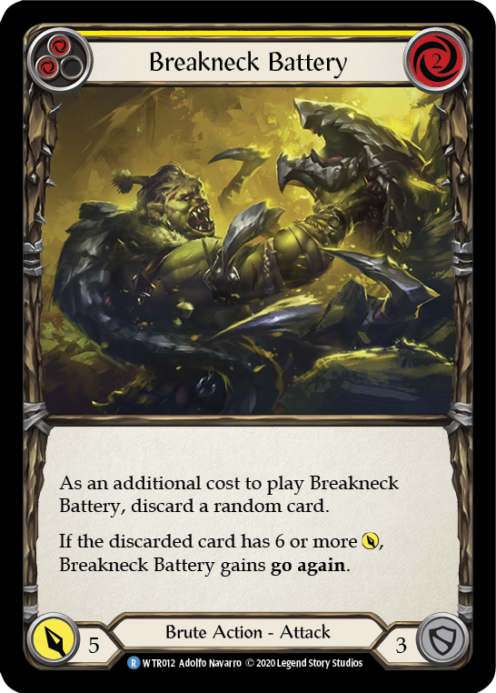 Breakneck Battery (Yellow) [WTR012] Unlimited Edition Rainbow Foil - Devastation Store | Devastation Store