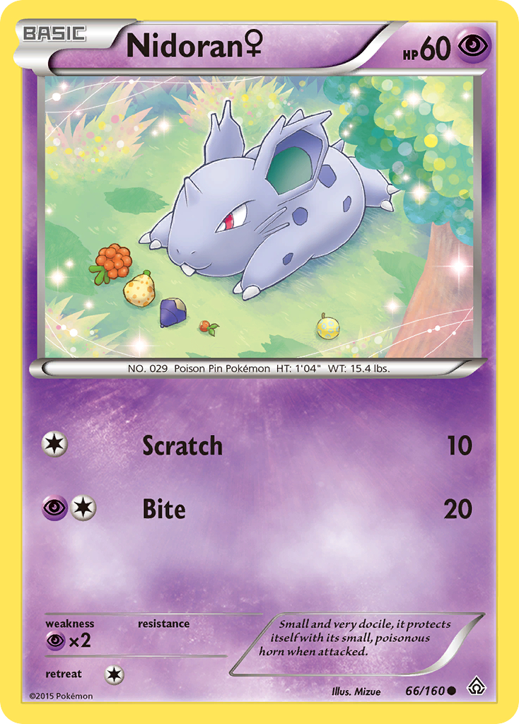 Nidoran (66/160) (Female) [XY: Primal Clash] | Devastation Store