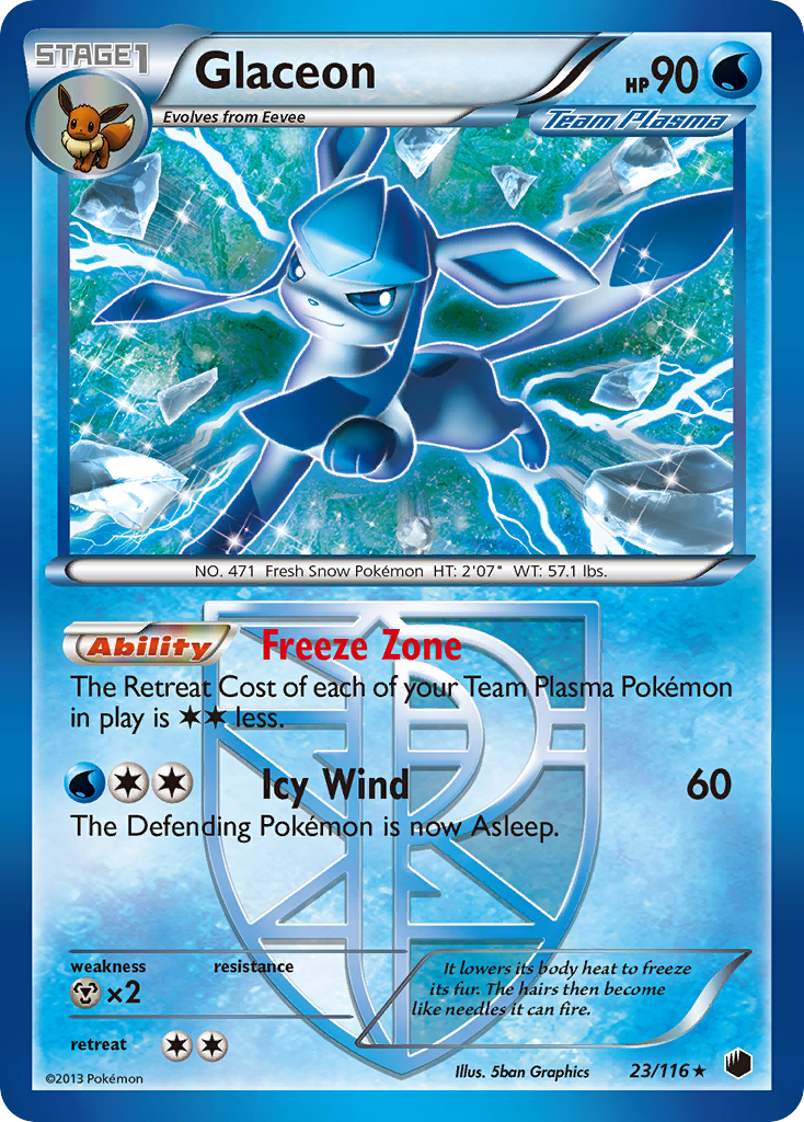 Glaceon (23/116) [Black & White: Plasma Freeze] | Devastation Store