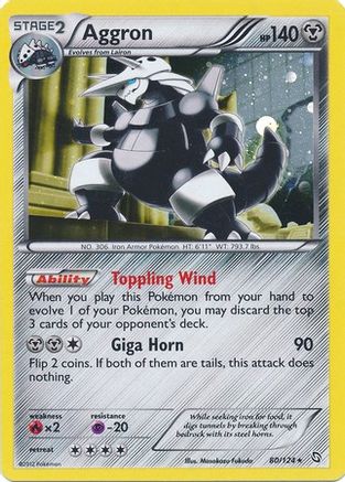 Aggron (80/124) (Cosmos Holo) [Black & White: Dragons Exalted] | Devastation Store