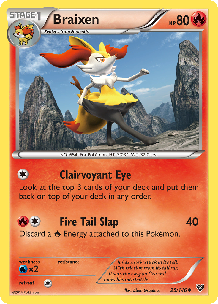 Braixen (25/146) [XY: Base Set] | Devastation Store