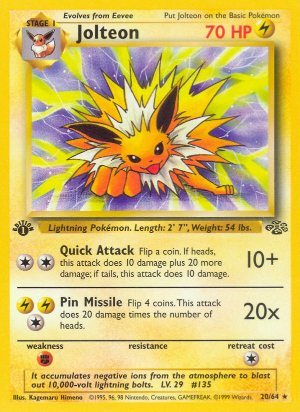 Jolteon (20/64) [Jungle 1st Edition] | Devastation Store