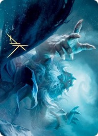 Cyclone Summoner Art Card (Gold-Stamped Signature) [Kaldheim: Art Series] | Devastation Store