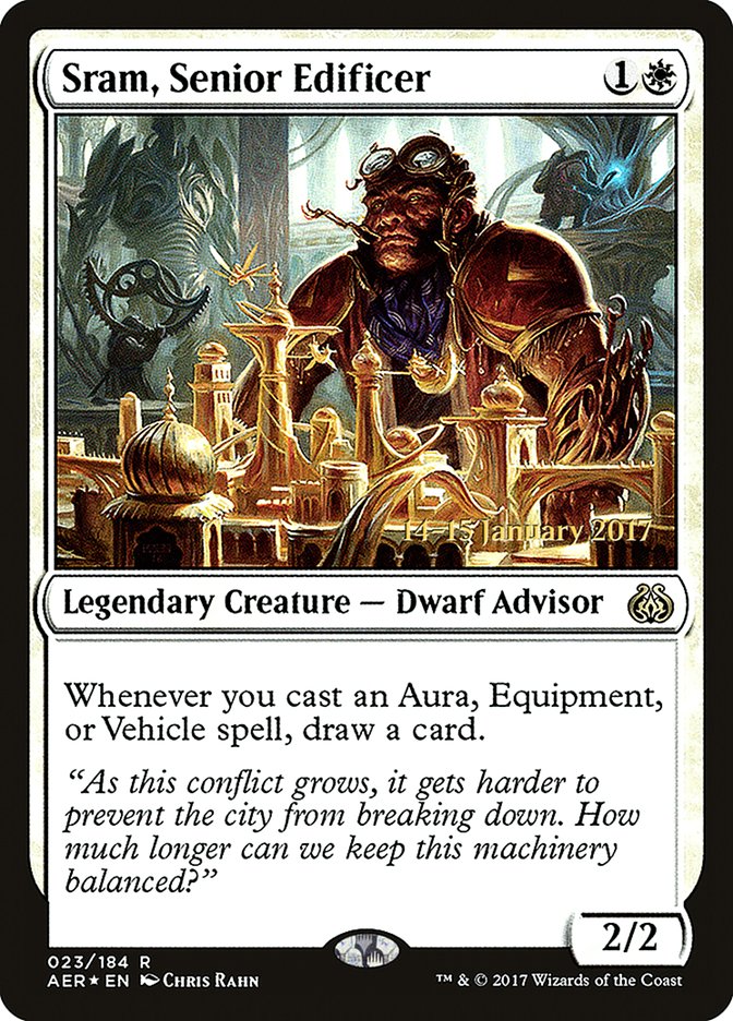 Sram, Senior Edificer  [Aether Revolt Prerelease Promos] | Devastation Store