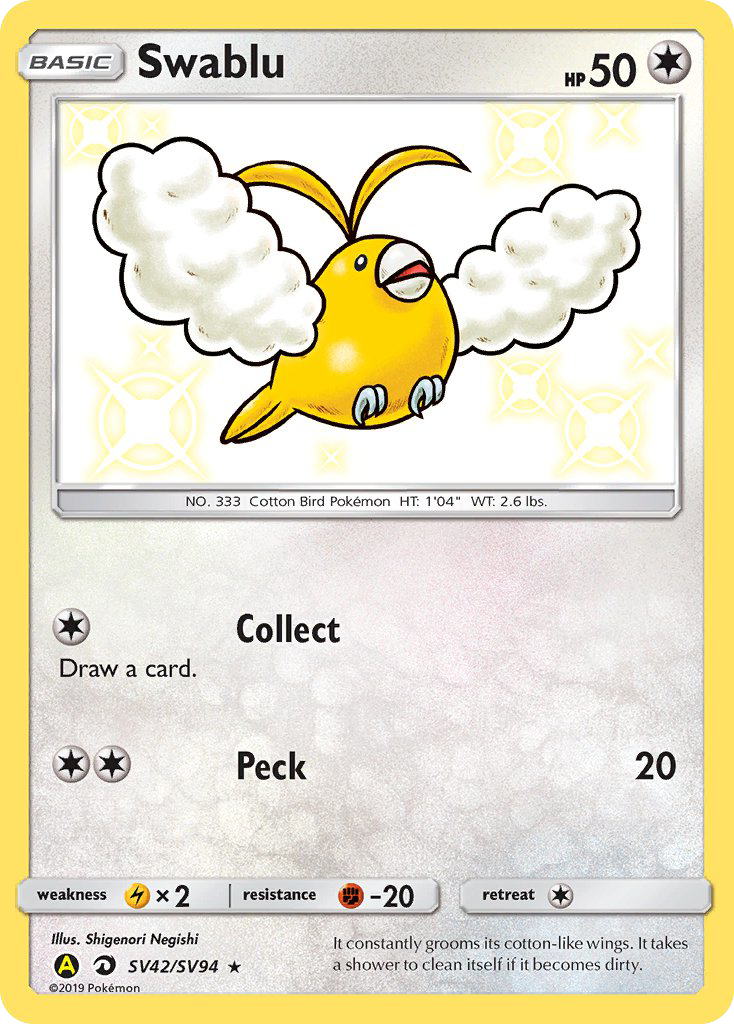 Swablu (SV42/SV94) [Sun & Moon: Hidden Fates - Shiny Vault] | Devastation Store