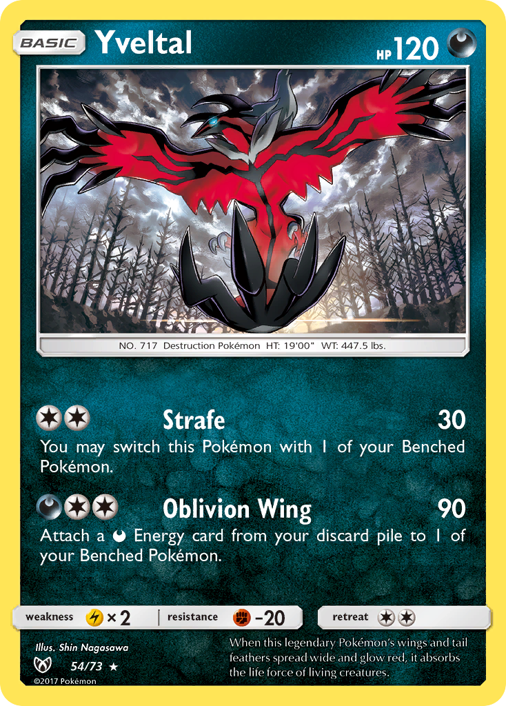 Yveltal (54/73) [Sun & Moon: Shining Legends] | Devastation Store