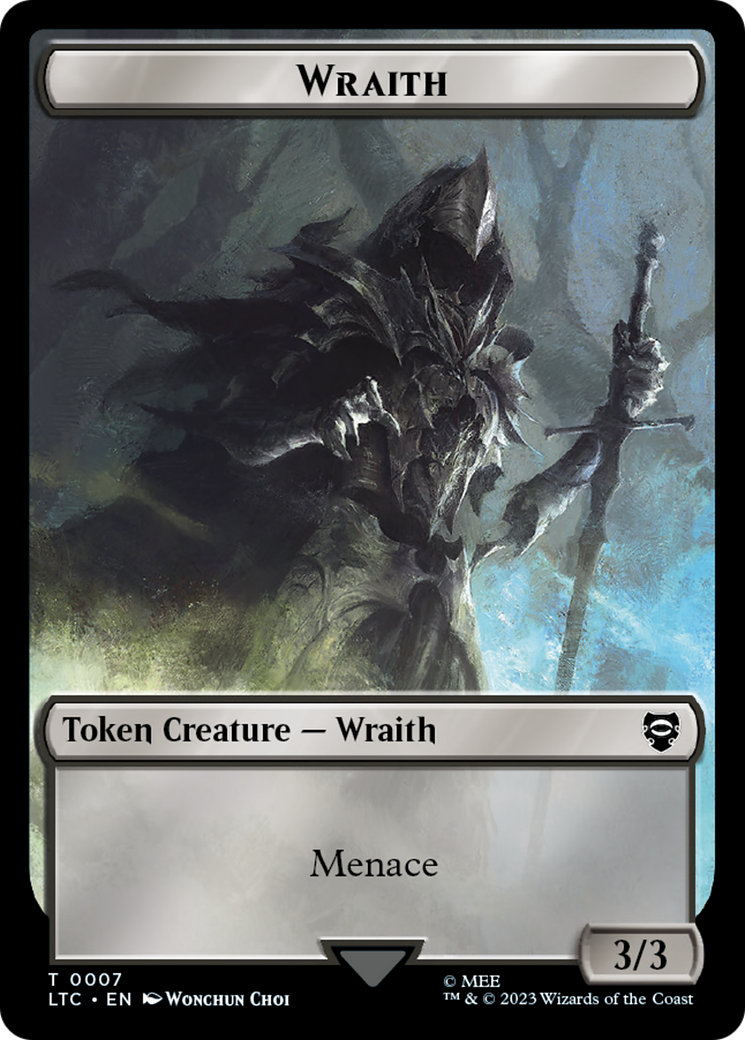 Goblin // Wraith Double-Sided Token [The Lord of the Rings: Tales of Middle-Earth Commander Tokens] | Devastation Store