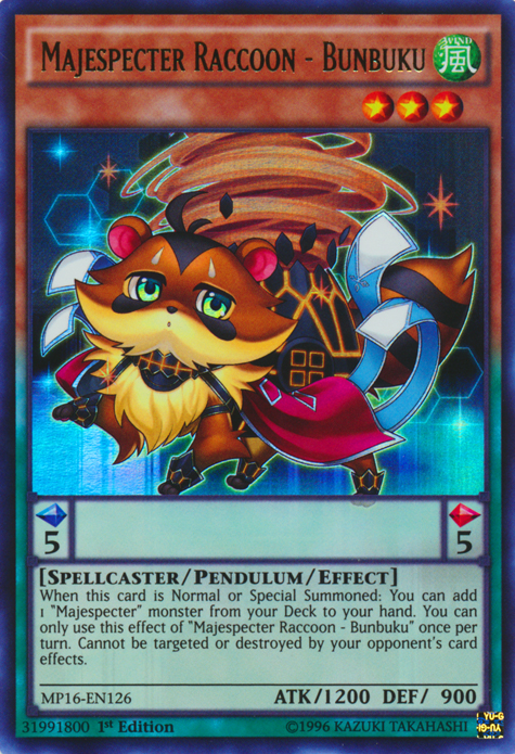 Majespecter Raccoon - Bunbuku [MP16-EN126] Ultra Rare | Devastation Store