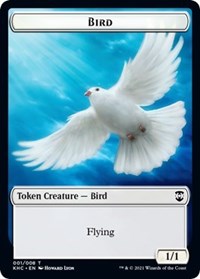 Bird (001) // Soldier Double-sided Token [Kaldheim Commander Tokens] | Devastation Store