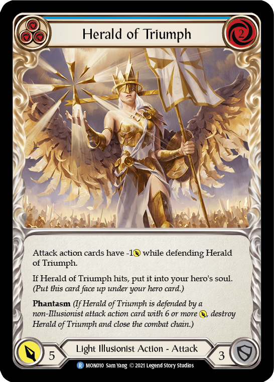 Herald of Triumph (Blue) [MON010] 1st Edition Normal - Devastation Store | Devastation Store