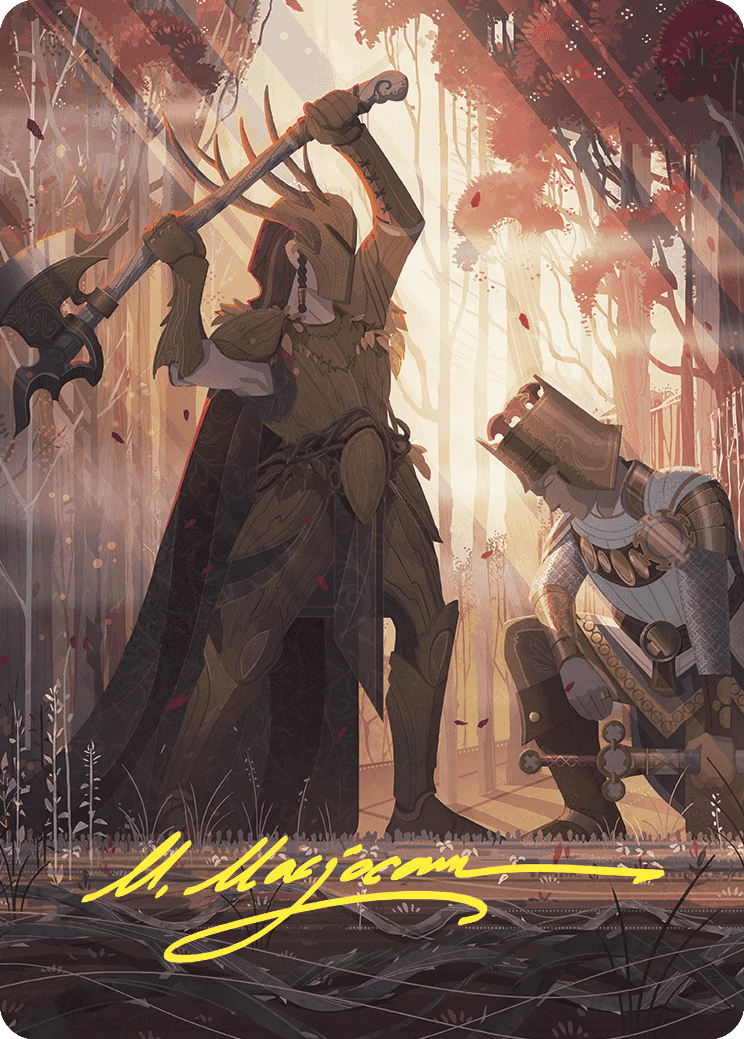 Karmic Justice Art Card (Gold-Stamped Signature) [Wilds of Eldraine Art Series] | Devastation Store