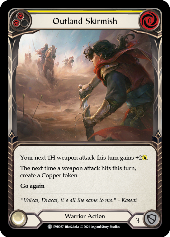 Outland Skirmish (Yellow) [EVR067] (Everfest)  1st Edition Normal | Devastation Store