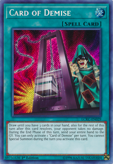 Card of Demise [LCKC-EN029] Secret Rare | Devastation Store