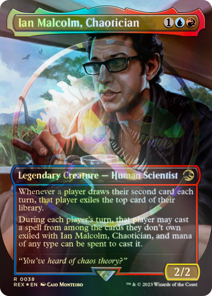 Ian Malcolm, Chaotician Emblem (Borderless) [Jurassic World Collection Tokens] | Devastation Store