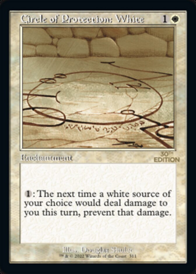 Circle of Protection: White (Retro) [30th Anniversary Edition] | Devastation Store