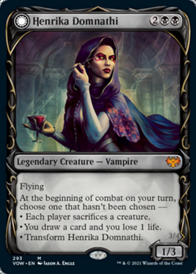 Henrika Domnathi // Henrika, Infernal Seer (Showcase Fang Frame) [Innistrad: Crimson Vow] | Devastation Store