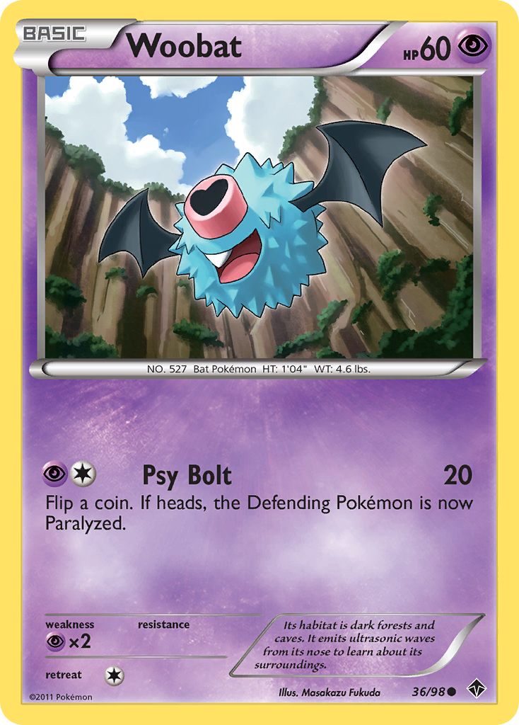 Woobat (36/98) [Black & White: Emerging Powers] | Devastation Store