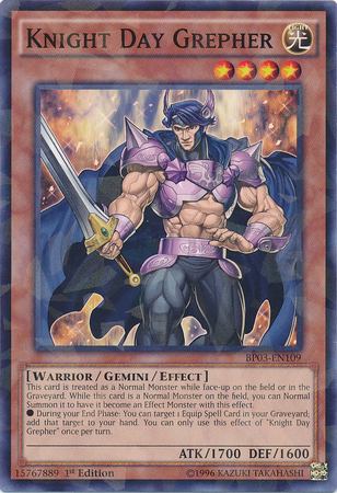 Knight Day Grepher [BP03-EN109] Shatterfoil Rare | Devastation Store