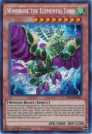 Windrose the Elemental Lord [MP14-EN022] Secret Rare | Devastation Store
