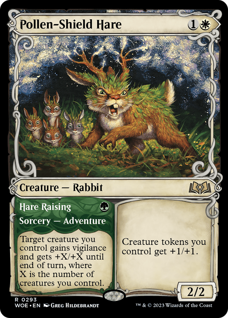 Pollen-Shield Hare // Hare Raising (Promo Pack) [Wilds of Eldraine Promos] | Devastation Store