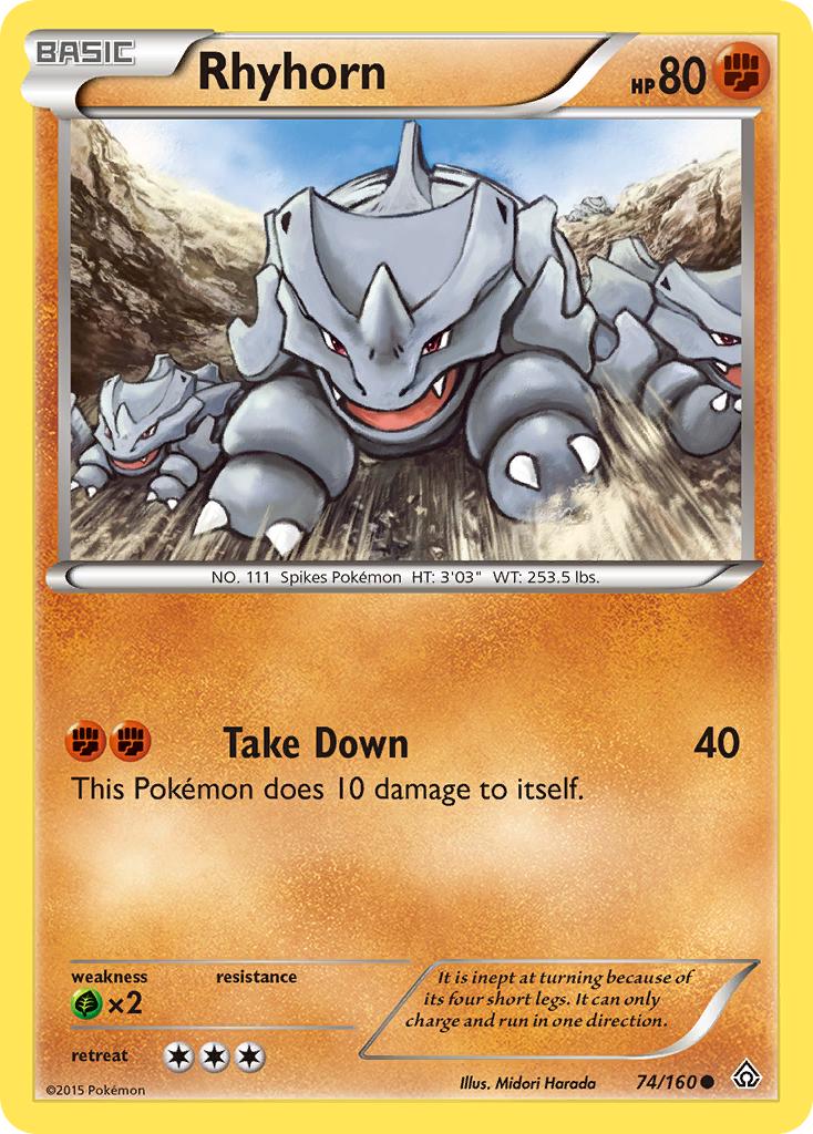 Rhyhorn (74/160) [XY: Primal Clash] | Devastation Store