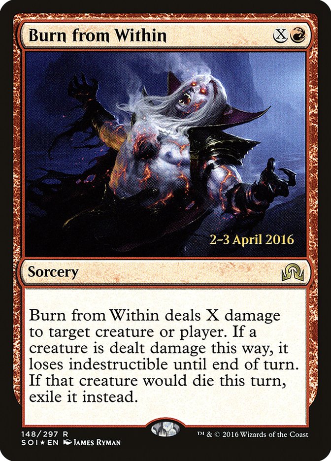 Burn from Within [Shadows over Innistrad Prerelease Promos] - Devastation Store | Devastation Store