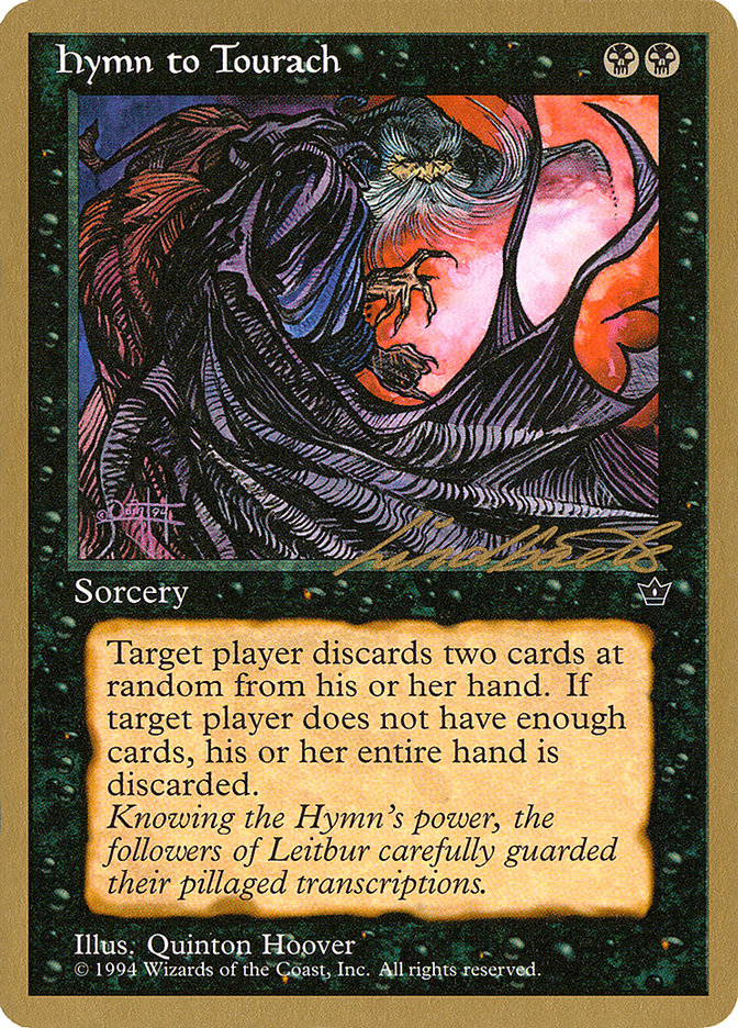 Hymn to Tourach (Cloak) (Leon Lindback) [Pro Tour Collector Set] | Devastation Store