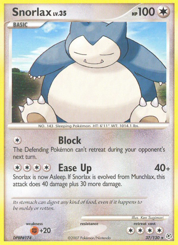 Snorlax (37/130) [Diamond & Pearl: Base Set] | Devastation Store