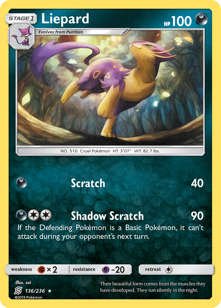 Liepard (136/236) [Sun & Moon: Unified Minds] | Devastation Store