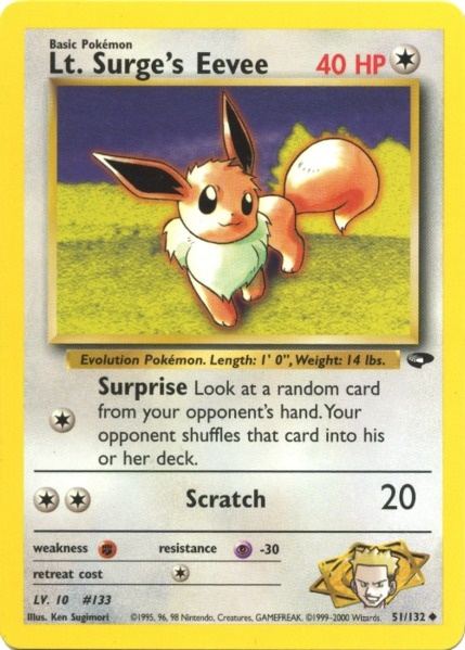 Lt. Surge's Eevee (51/132) [Gym Challenge Unlimited] | Devastation Store
