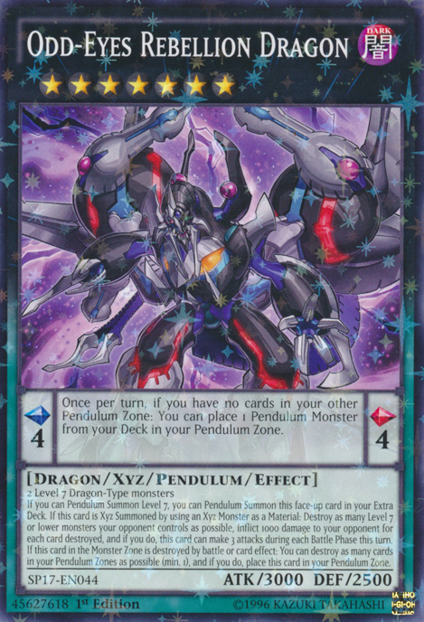 Odd-Eyes Rebellion Dragon [SP17-EN044] Starfoil Rare | Devastation Store