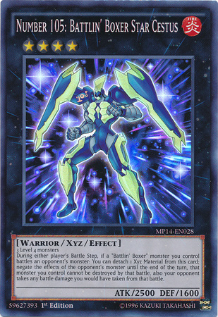 Number 105: Battlin' Boxer Star Cestus [MP14-EN028] Super Rare | Devastation Store