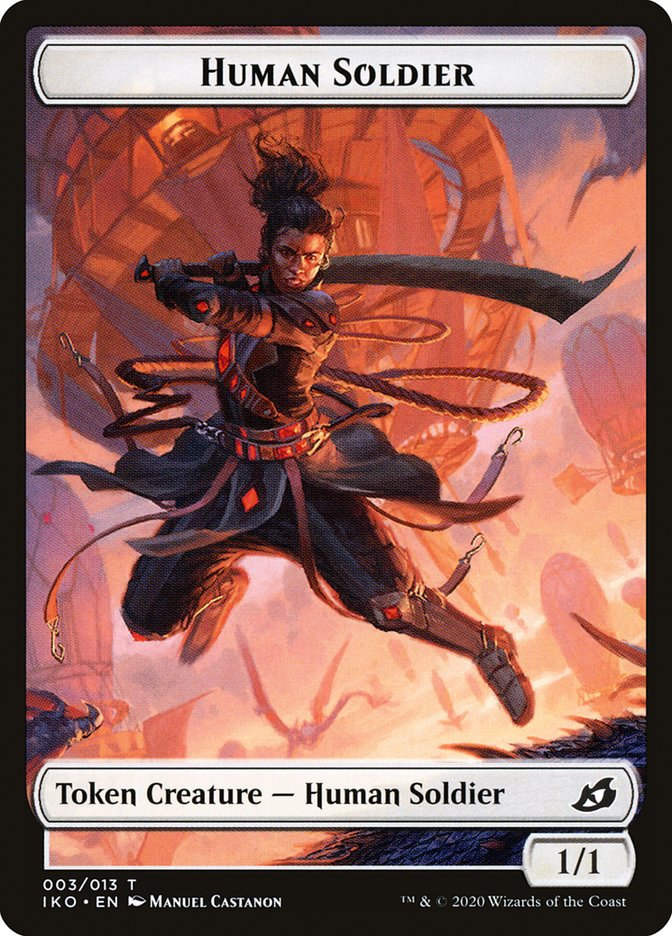 Human Soldier (003/013) [Ikoria: Lair of Behemoths Tokens] | Devastation Store