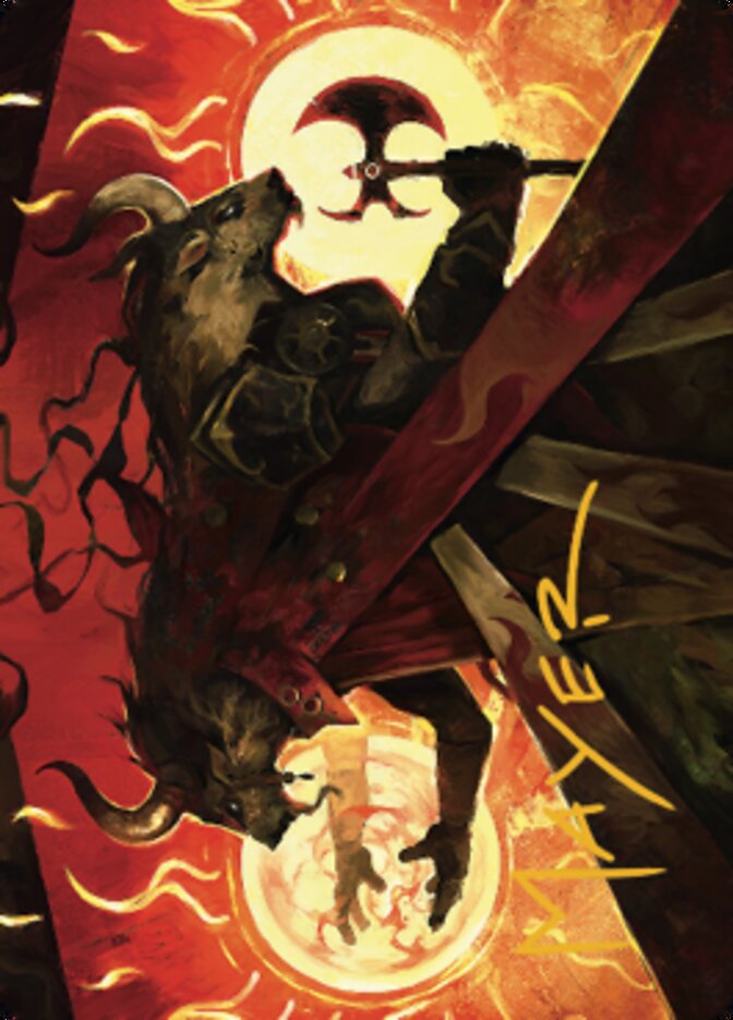 Hurloon Battle Hymn Art Card (Gold-Stamped Signature) [Dominaria United Art Series] | Devastation Store