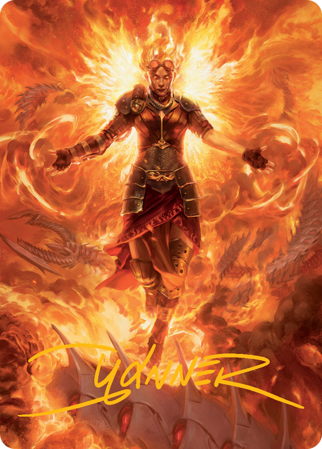 Chandra, Hope's Beacon Art Card (Gold-Stamped Signature) [March of the Machine Art Series] | Devastation Store